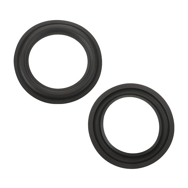 Fielect 5 Inch Speaker Rubber Edge Surround Rings Replacement Parts for DIY Speaker Repair 2pcs