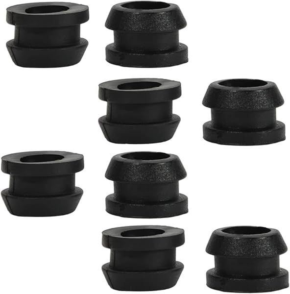Fielect 50Pcs Rubber Grommets 6mm Inner Diameter Oil Resistant for Wiring and Cable Black Gaskets