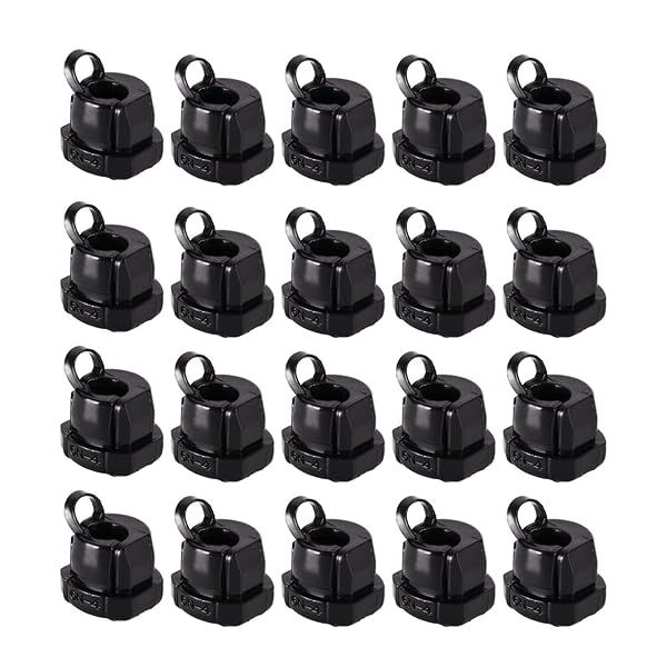 Fielect 60Pcs Round Cable Wire Strain Relief Grommet for Electric Cable Protection and Cord Buckle