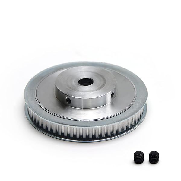 Fielect Aluminium Alloy 60 Teeth Timing Belt Pulley 12mm Inner Bore for 3D Printer CNC Silver Tone 1 Piece