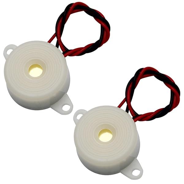 Fielect DC 12V 100dB Active Electronic Buzzer Alarm Sounder 2Pcs Intermittent Beep Speaker 2.3x1.9cm