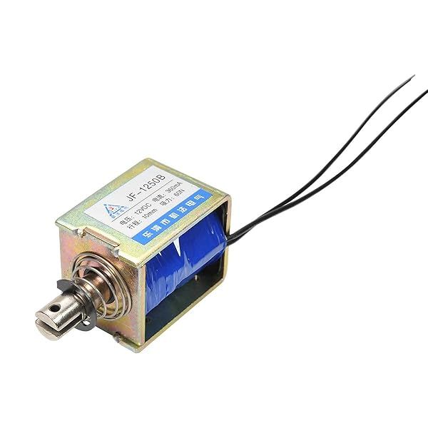 Fielect DC 12V 3A 60N Push Pull Solenoid Electromagnet 10mm Stroke Open Frame Linear Motion JF-1250B-12V