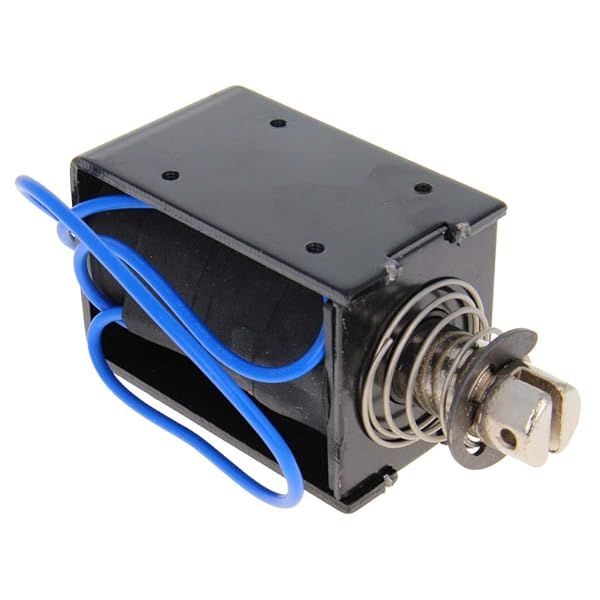 Fielect DC 24V 50N 15mm Stroke Push Pull Solenoid Electromagnet Linear Motion JF-1578B 24V Open Frame 5A