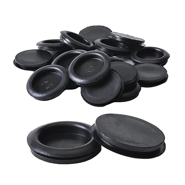 Fielect 10Pcs 32mm Rubber Grommets Oil Resistant for Wiring Cable Black Durable Mounting Solution