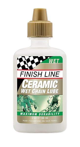 Finish Line Ceramic WET Bicycle Chain Lube 2oz - Ultimate Drip Squeeze Bottle for Smooth Rides