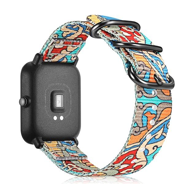 Fintie Cartoon Floral Bands for Galaxy Watch 3 41mm Premium Soft Nylon Replacement Strap 20mm Wristband