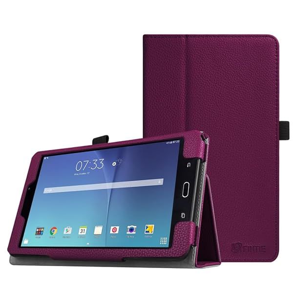 Fintie Folio Case for Samsung Galaxy Tab E 8.0 Premium PU Leather Slim Fit Smart Stand Cover Purple