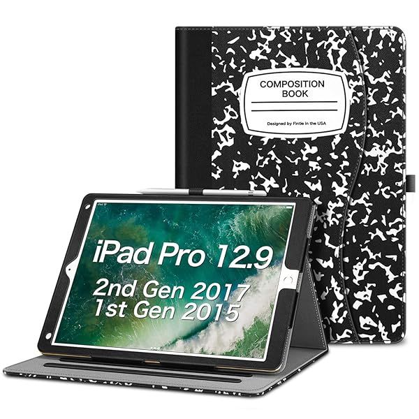 Fintie Multi-Angle Case for 2017 2015 iPad Pro 12.9 inch Old Model with Corner Protection Folio Stand Cover Pencil Holder Auto Wake Sleep