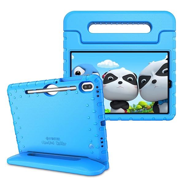 Fintie Shockproof Case for Samsung Galaxy Tab S6 10.5 2019 Lightweight Convertible Handle Stand Kids Friendly Cover with S Pen Holder Blue