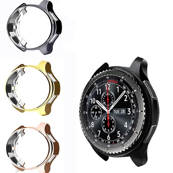 FitTurn Gear S3 Frontier Case: Shock-Resistant TPU Cover for Samsung Galaxy Watch 46mm SM-R800