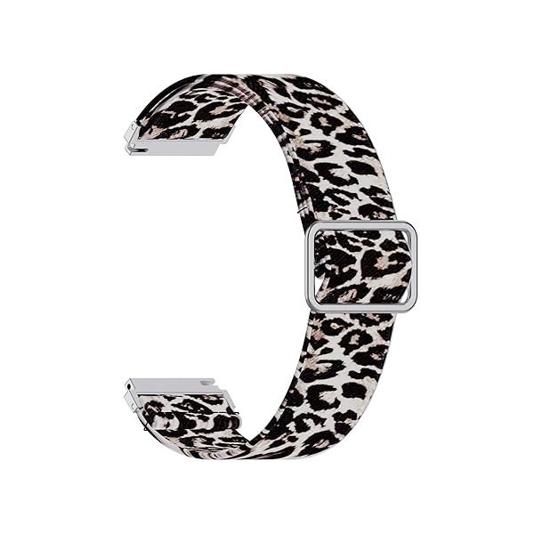 FitTurn Elastic Bands for Amazfit Bip 3 GTS 3 GTS 2 GTS 2e GTS 4 Mini 2 Mini GTR 42mm Leopard Pattern Sport Strap Wristbands