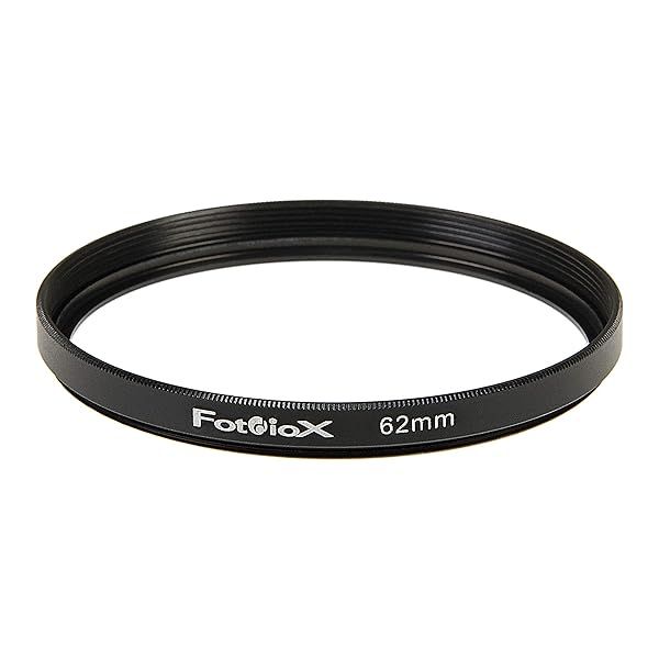 Fotodiox 62mm Metal Spacing Ring - Anodized Black for Enhanced Photography
