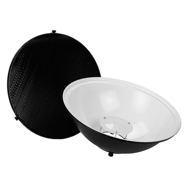 Fotodiox Pro 18 Inch Beauty Dish Kit with Honeycomb Grid and Speedring for Bowens Gemini Strobe Lighting
