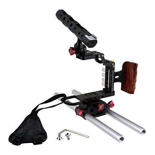 Fotodiox Pro Cinema Black Sharkcage for Sony a7 Series Cameras Protective Video Cage and Skeleton Housing