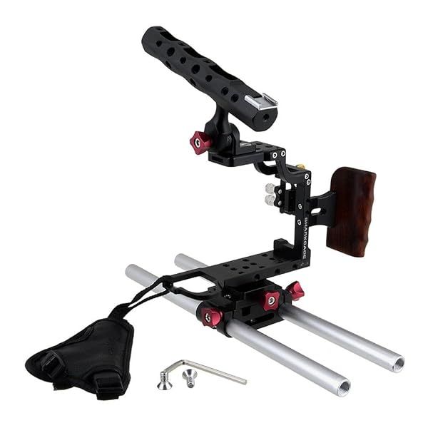 Fotodiox Pro Cinema Black Sharkcage for Sony a7II Series Cameras Protective Video Cage and Skeleton Housing