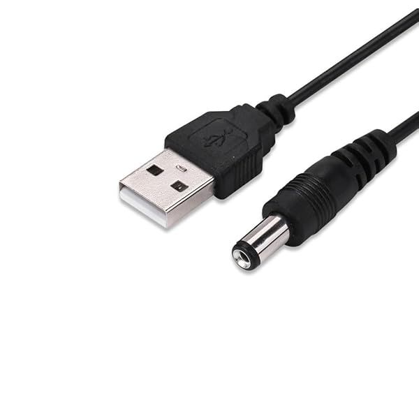 Fteysak 3.3FT USB-A to 3.5mm Charger Power Cable for Small Fans Speakers Desk Lamps and More