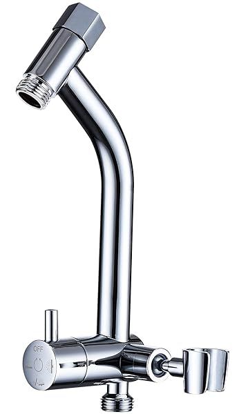 G-Promise All Metal Shower Diverter 3-Way Valve with Low Handheld Holder and Pause Mode for Handheld and Fixed Shower Head Chrome