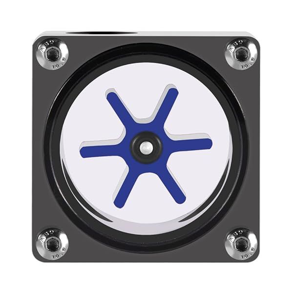 G1/4 Thread 6 Impeller 3 Ways Flow Meter Indicator for PC Water Cooling System Easy to Install and Use