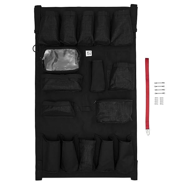 GARMISH Trailer Door Caddy Horse Trailer Grooming Bag with Hanging Bucket Strap for Easy Access and Organization