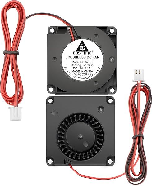 GDSTIME 2 Pack 40mm Blower Fan 12V 4010 DC Brushless Cooling Fans for 3D Printers Replacement Parts