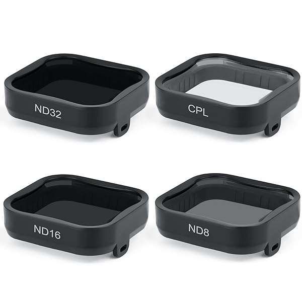 GEPULY 4 Pack Camera Lens Filters for GoPro Hero 5/6/7 - CPL & ND8/ND16/ND32 Kit for Stunning Photos