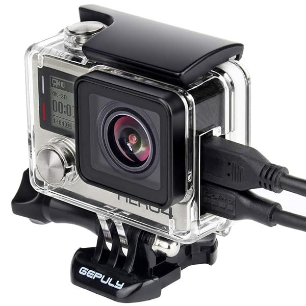 GEPULY Skeleton Housing Case for GoPro Hero 4 3 Plus 3 Action Camera Protective Case with Skeleton and LCD Touch Backdoor