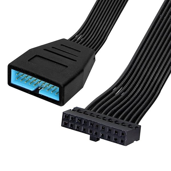 GINTOOYUN USB 3.0 Header Extension Cable - 19/20 Pin Male to Female Adapter (5.9 inch) for Easy Internal Connections