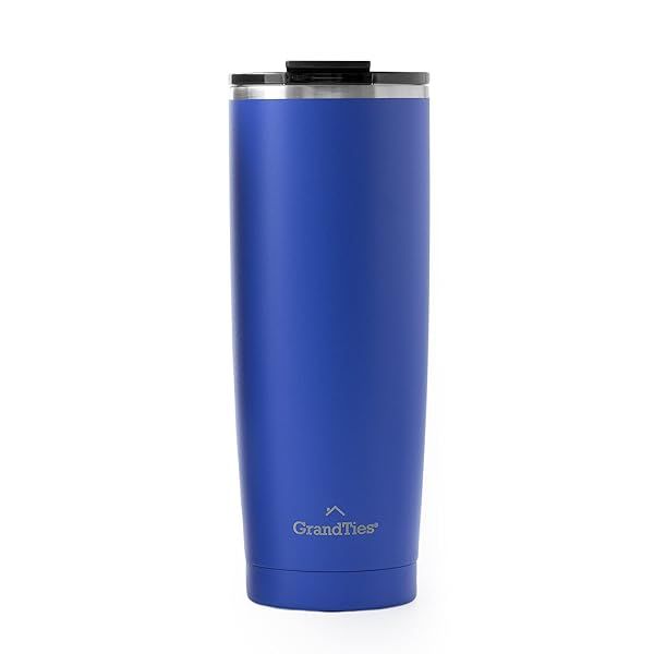 GRANDTIES 20oz Insulated Coffee Tumbler | Leak Proof, Double Walled Stainless Steel Travel Mug in Periwinkle