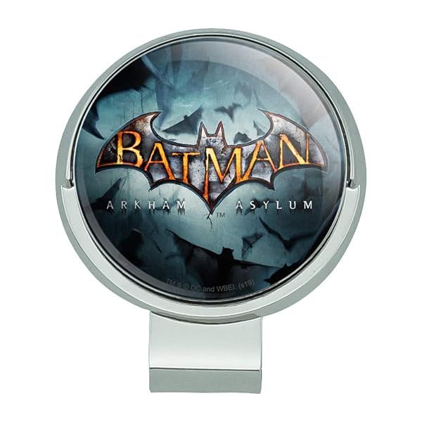 Batman Arkham Asylum Video Game Logo Golf Hat Clip with Magnetic Ball Marker for Golf Enthusiasts