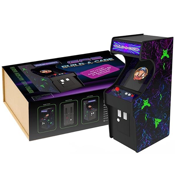 GRS Build-A-CADE 1:6 Scale Arcade Cabinet Kit Compatible with Raspberry Pi for Ultimate Gaming Experience