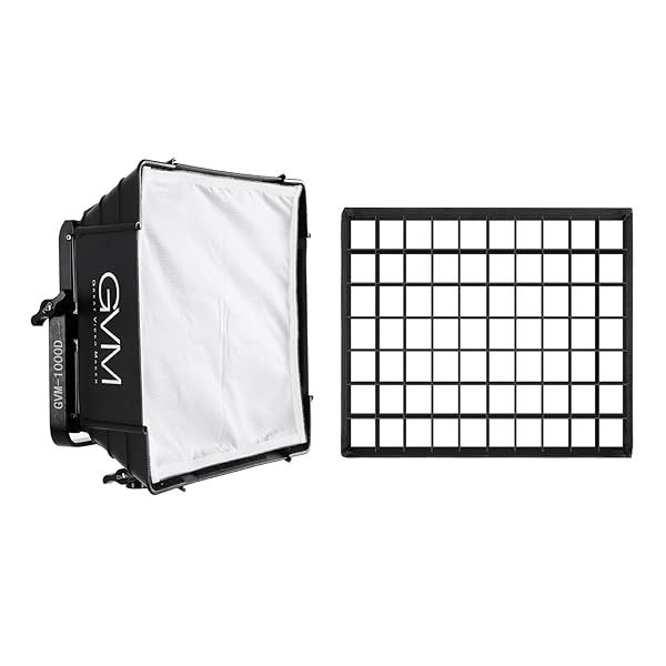 GVM Foldable Softbox Diffuser with Grid Beehive for RGB 680RS 880RS Series Ideal for Studio Lighting and Portrait Photography 1 Pack
