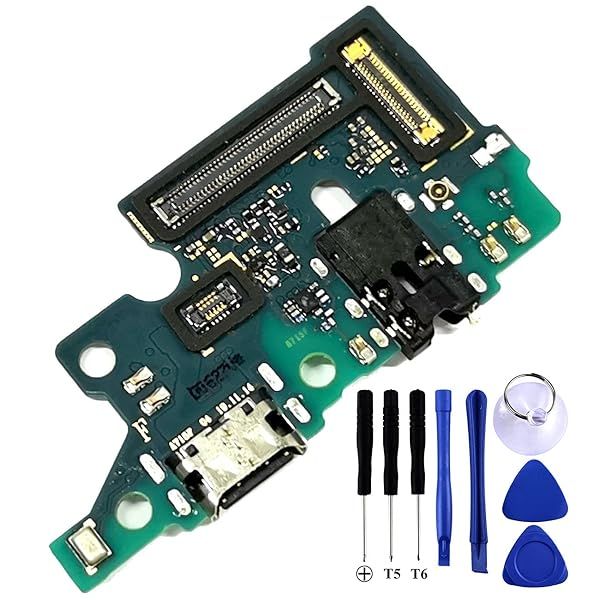 Galaxy A71 USB Charging Port Flex Cable Replacement for SM A715F Type C Charger Dock Board Connector Repair Tools Included