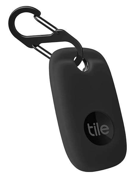 Geiomoo Silicone Case for Tile Pro 2022: Soft, Scratch-Resistant Cover with Carabiner (Black)