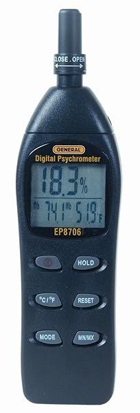 General Tools EP8706 Digital Psychrometer Review: Accurate Humidity & Temperature Measurement in Black