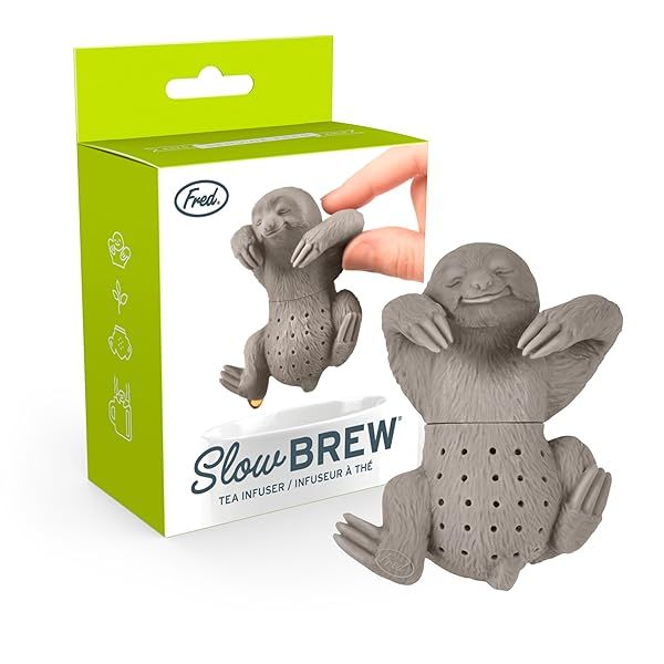 Discover Genuine Fred SLOW BREW Sloth Silicone Tea Infuser - Fun Gift for Tea Lovers & Clever Kitchen Gadget