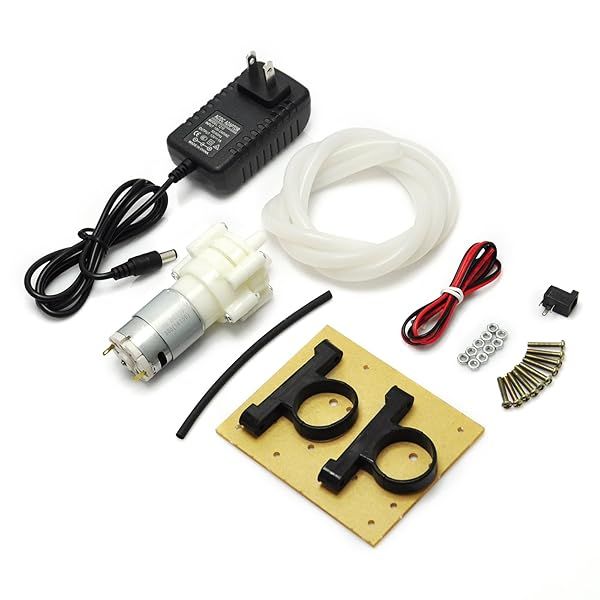 Buy Gikfun R385 Mini Water Pump for Fish Tanks - 12V 1A with US Plug & 1m Tube | Ideal for Arduino Projects