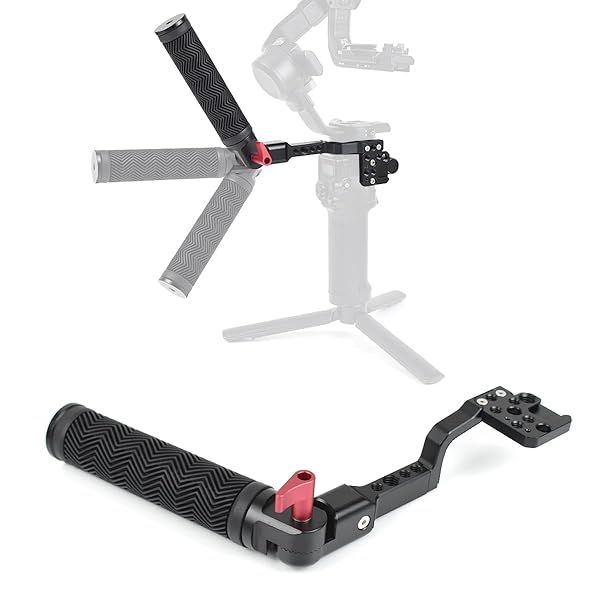 Gimbal Adjustable Handle Grip for DJI Ronin S SC RSC2 Stabilizer Handgrip Extension Bracket with Cold Shoe Mount and Threaded Holes