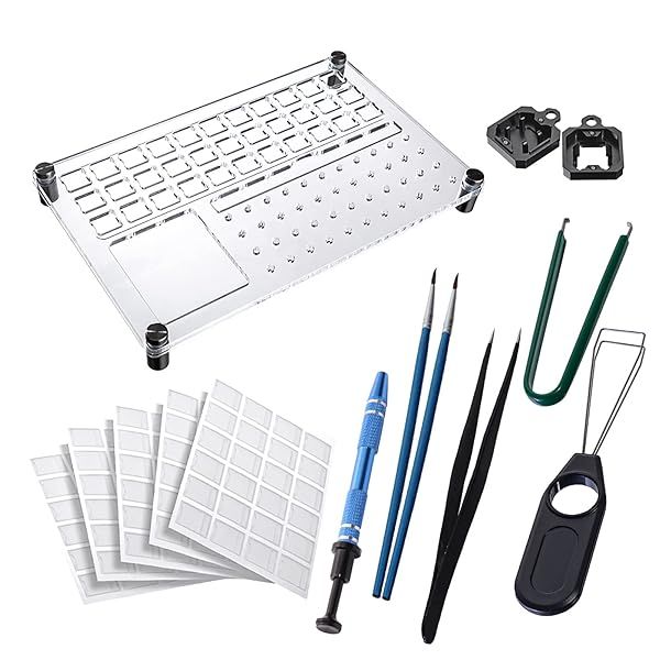 Gliging Switch Tester Opener Acrylic Lube Station DIY Double-Deck Keycap Puller for Gateron Cherry Mechanical Keyboard Switch Films
