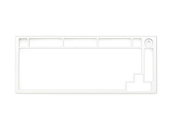 Glorious Top Frame for GMMK PRO - Premium Aluminum Mount for 75% Gaming Keyboard (E-White) - Perfect for PC Gaming & Programming