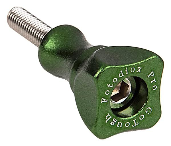 GoTough 25mm Green Metal Thumbscrew for GoPro HERO3 to HERO7 - Durable 2-Prong Mounting Accessory