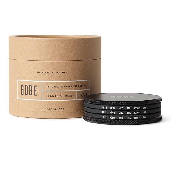 Gobe 62mm Lens Filter Kit: ND8, ND64, ND1000 - Enhance Your Photography Today!
