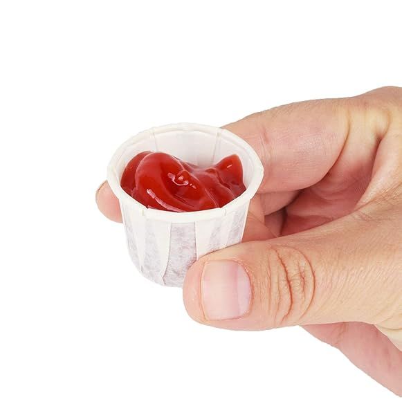 Golden Apple 0.5oz 250ct Compostable White Paper Souffle Portion Cups for Measuring Medicine Samples Jello Shots Harvest Paper