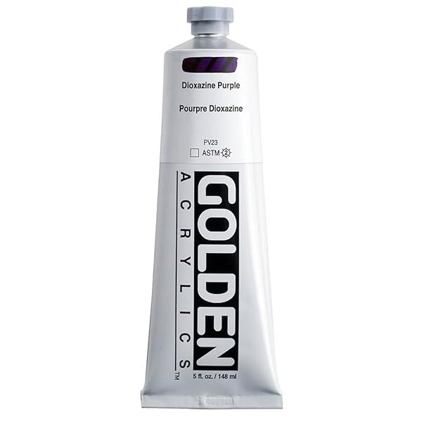 Buy Golden Heavy Body Acrylic Dioxazine Purple 5 oz Tube - Vibrant Color for Artists