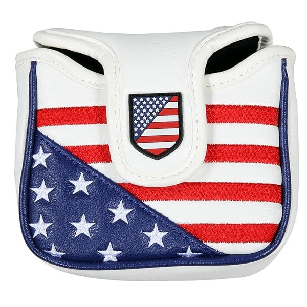 Golf Obsession USA Large Mallet Putter Headcover with Magnetic Closure for Spider Putter
