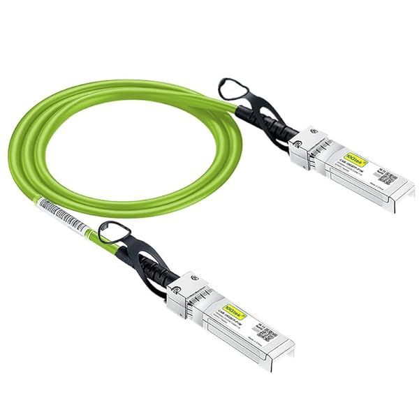 Green 10G SFP+ DAC Cable Twinax for Cisco Ubiquiti D-Link Supermicro Netgear Mikrotik Fortinet 0.5 Meter 1.6ft