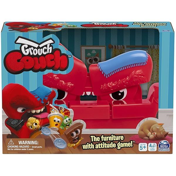 Grouch Couch Funny Fast-Paced Board Game for Families and Kids Ages 5 and Up with Sounds