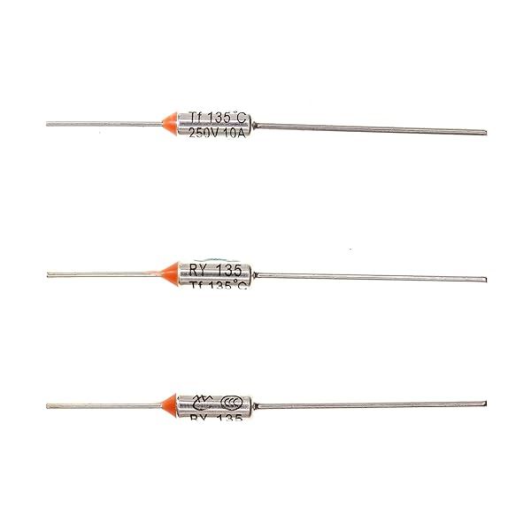 HUABAN 10 Pieces Metal Temperature Thermal Fuse RY135 135 ? 275 ? 10A 250V
