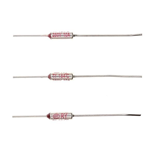 HUABAN 10 Pieces Metal Temperature Thermal Fuse RY184 184 ? 363.2 ? 10A 250V