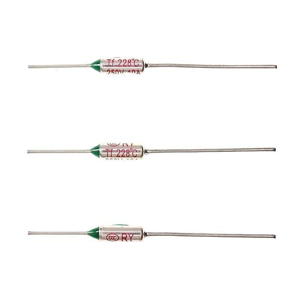 HUABAN 10 Pieces Metal Temperature Thermal Fuse RY228 228 ? 442.4 ? 10A 250V