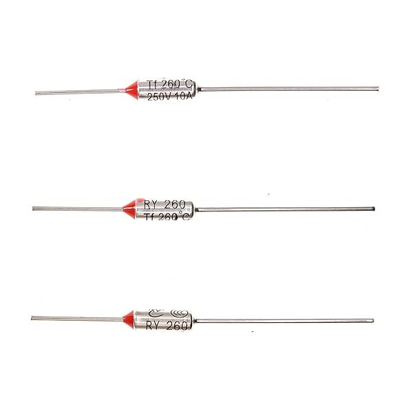 HUABAN 10 Pieces Metal Temperature Thermal Fuse RY260 260 ? 500 ? 10A 250V